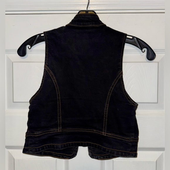 I.AM.GIA Iconic Arielle Flame Embroidered Western Rocker Festival Denim Vest S - Picture 6 of 9